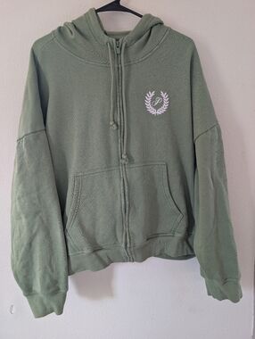 PINK Victoria's Secret Sage Green Fleece Hoodie